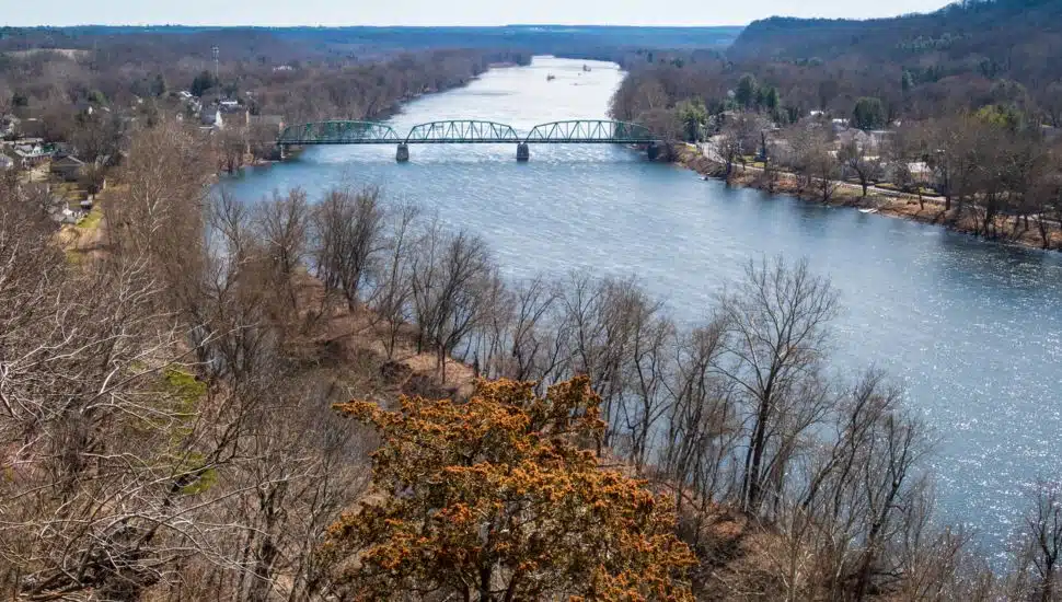 Bridge over the Delaware River connecting Upper Black Eddy and Milford.