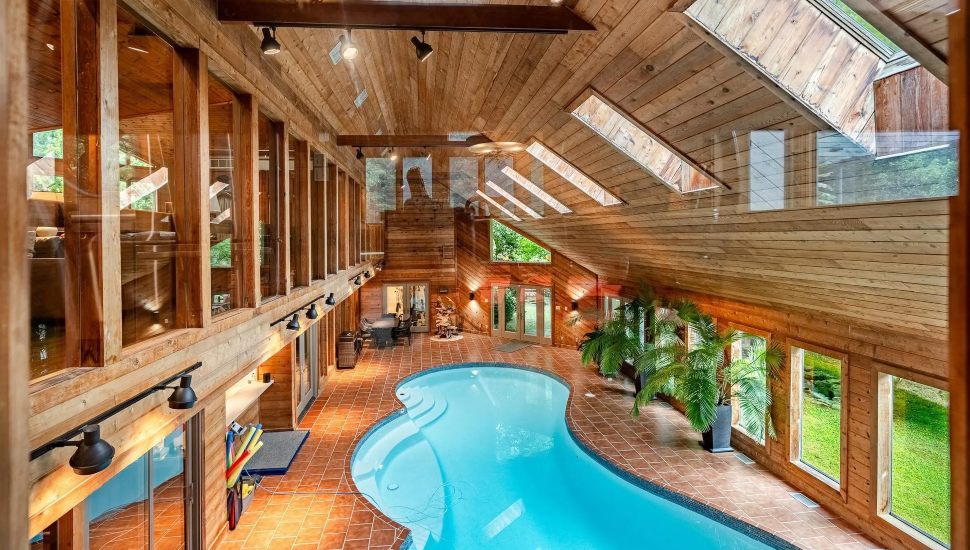 Indoor pool in West Chester home.