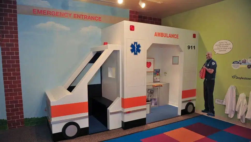 Toy ambulance at the Bucks County Children's Museum.