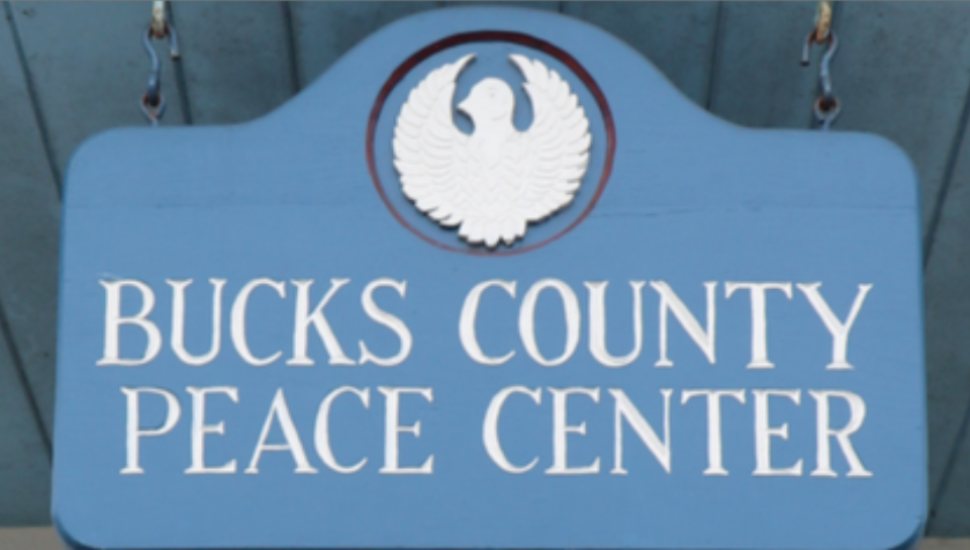 Bucks County Peace Center sign.