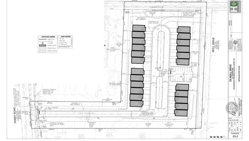 Doylestown luxury homes development plan.