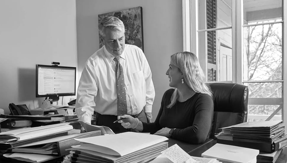 Two lawyers at Eastburn & Gray.
