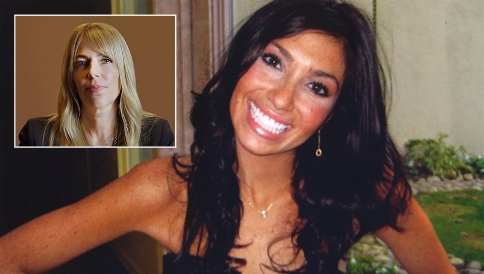 Headshot of blond woman next to picture of smiling dark-haired woman.