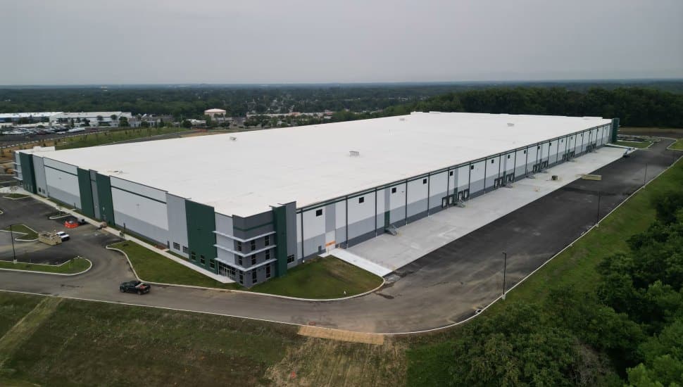 Aerial shot of the Lower Bucks Logistics Hub.