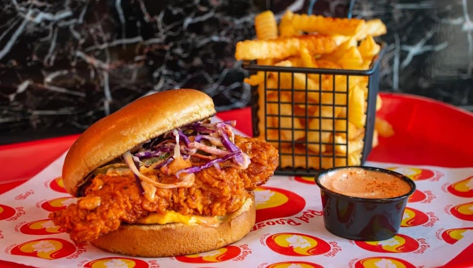 Chicken sandwich from Red Rooster.