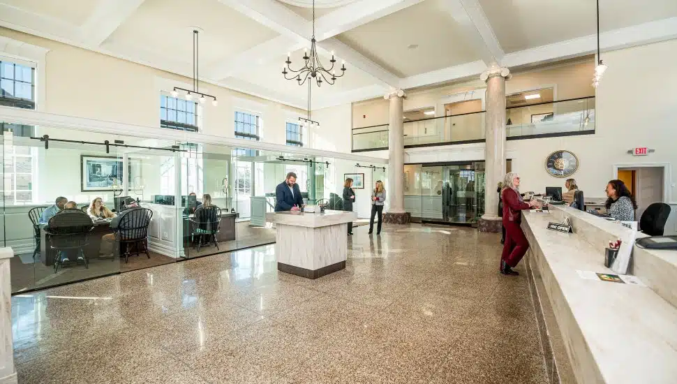The First National Bank & Trust Company of Newtown interior.