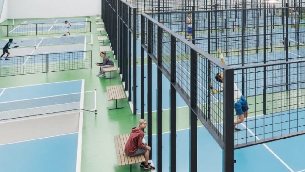 Inside the new Viva Padel and Pickleball Club in Flourtown.