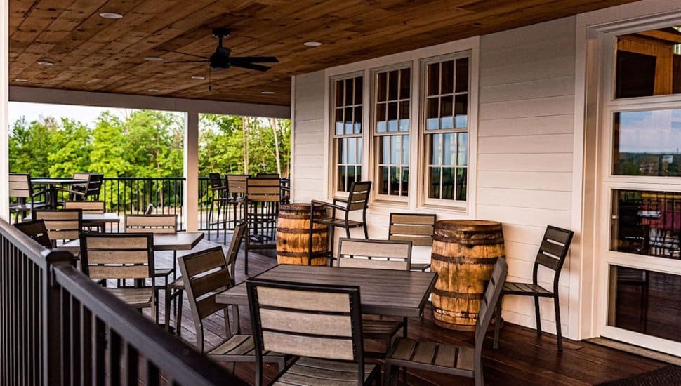 Porch at Warwick Farm Brewing.