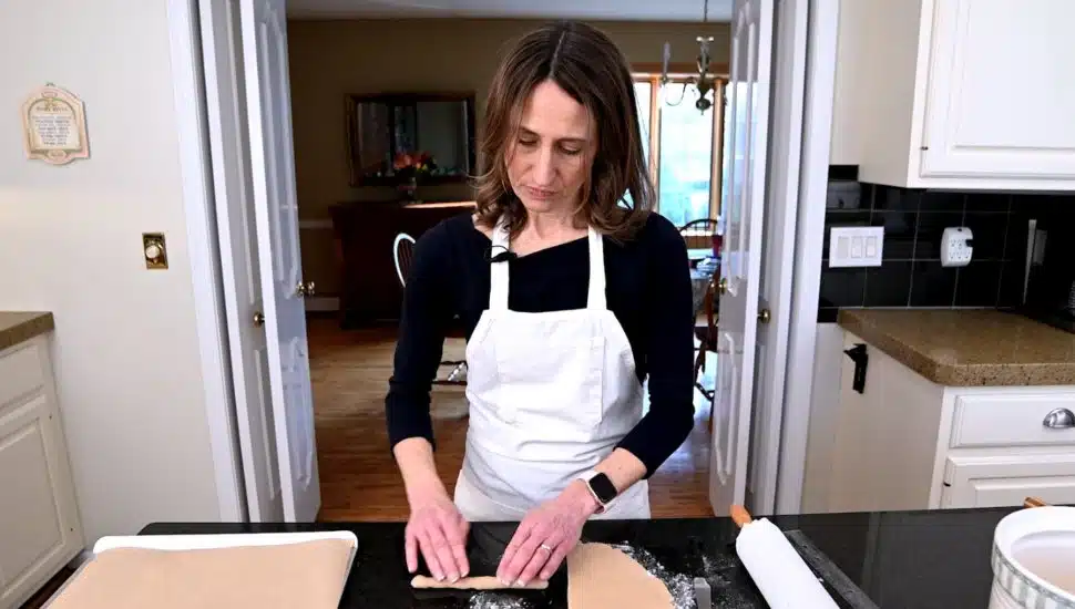 Becky Libourel Diamond making cookies.