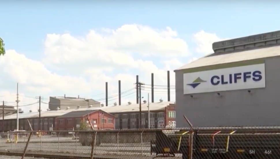 Outside of former Cleveland Cliffs steel mill site in Conshohocken.