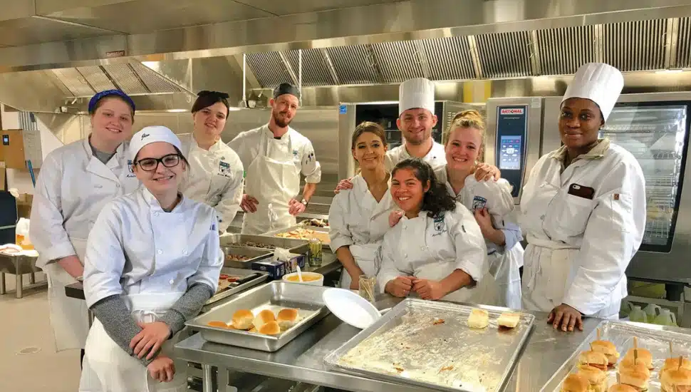 Bucks County Community College culinary arts students.