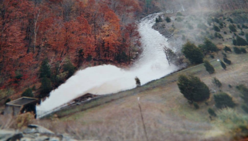 Lake Nockamixon Dam Release.