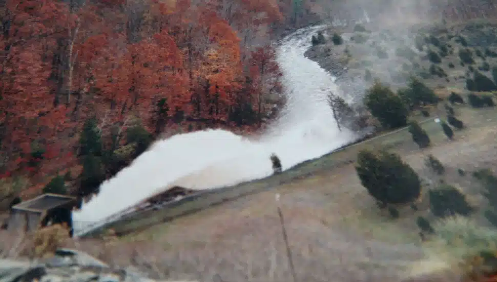 Lake Nockamixon Dam Release.