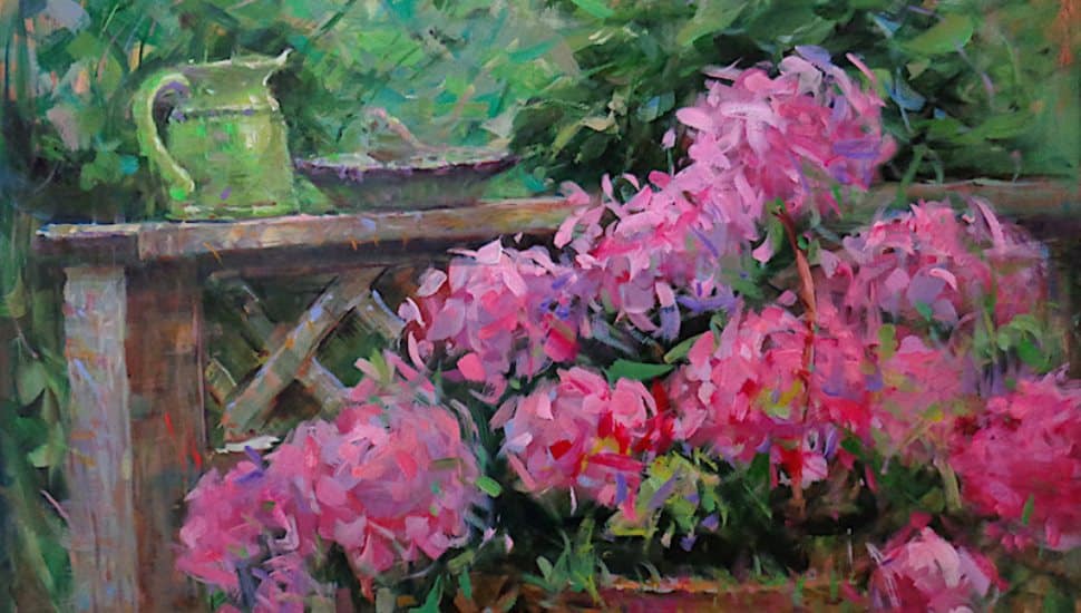 "Pink Hydrangeas" by Jim Rodgers.