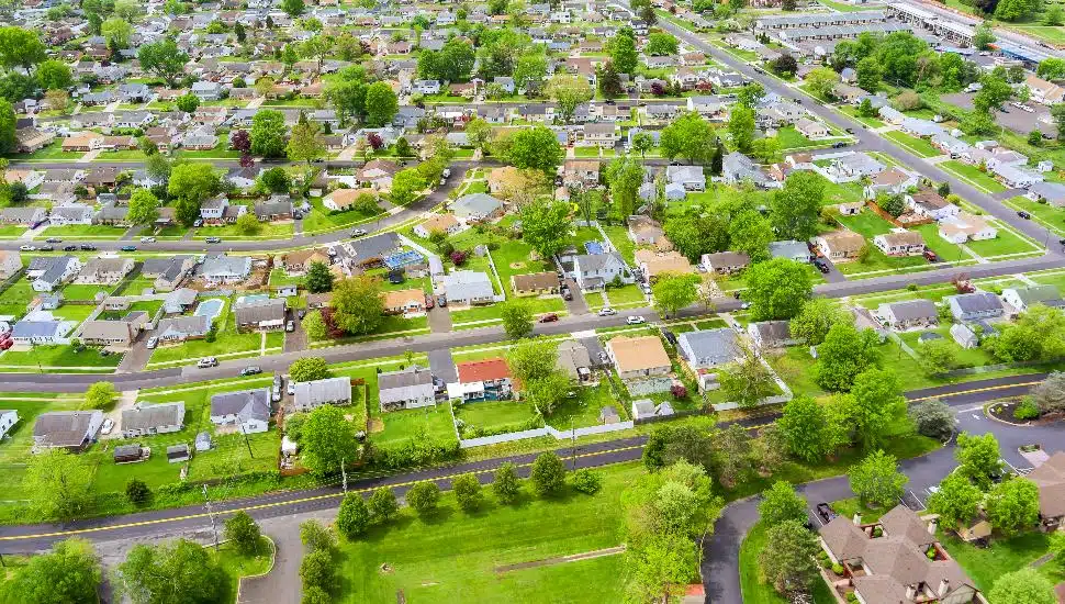 Suburban neighborhood in Bensalem