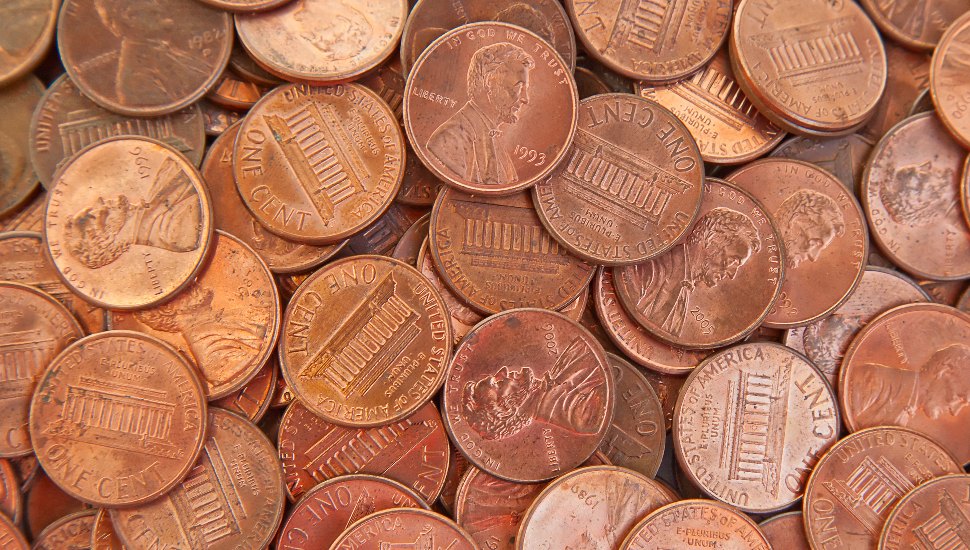 A pile of pennies.