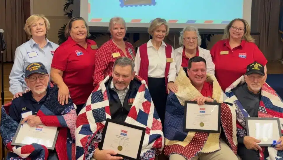 Crossing Quilts of Valor Awards Four Bucks County Veterans with Quilts