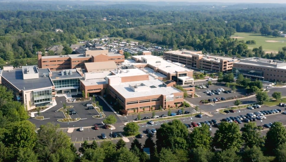 Aerial view of Doylestown Health.