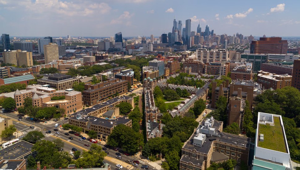 Skyline of Penn and Philadelphia.