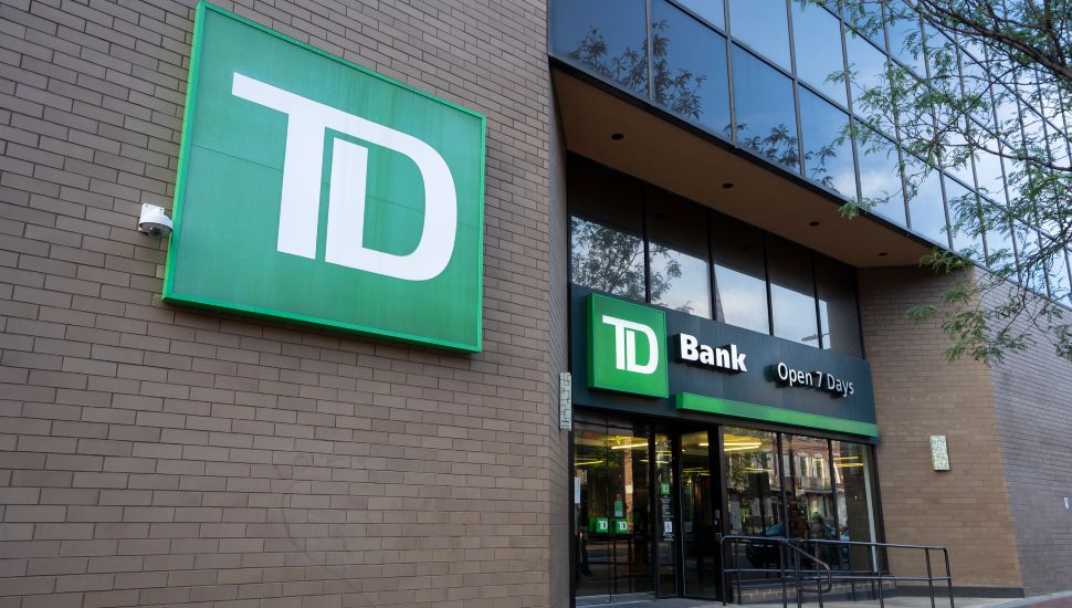 TD Bank building and sign.
