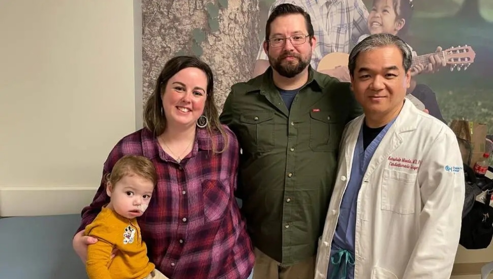 Webb family with CHOP doctor.