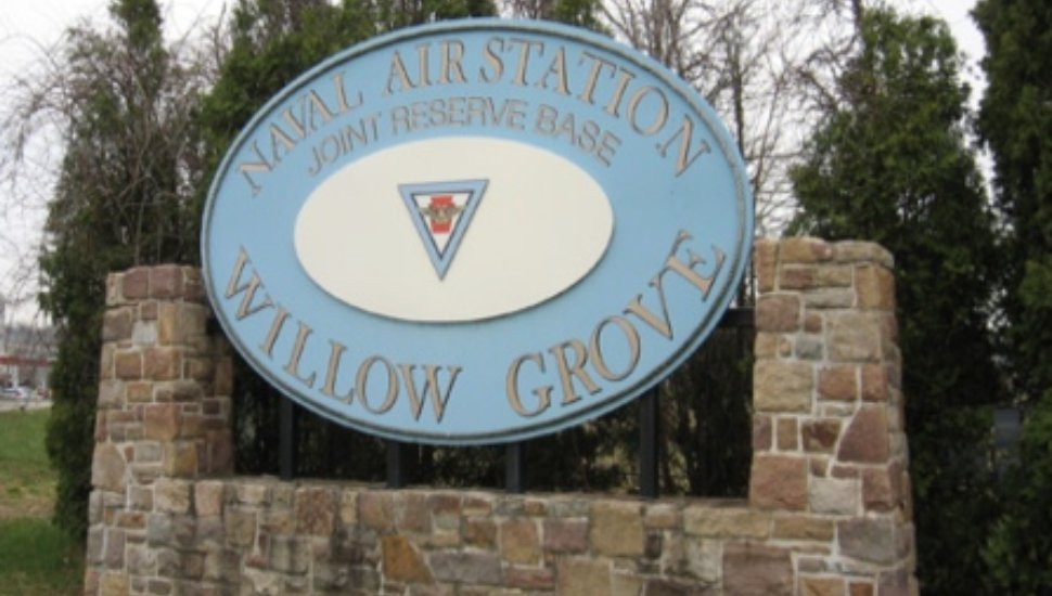 Willow Grove Navy Base sign.