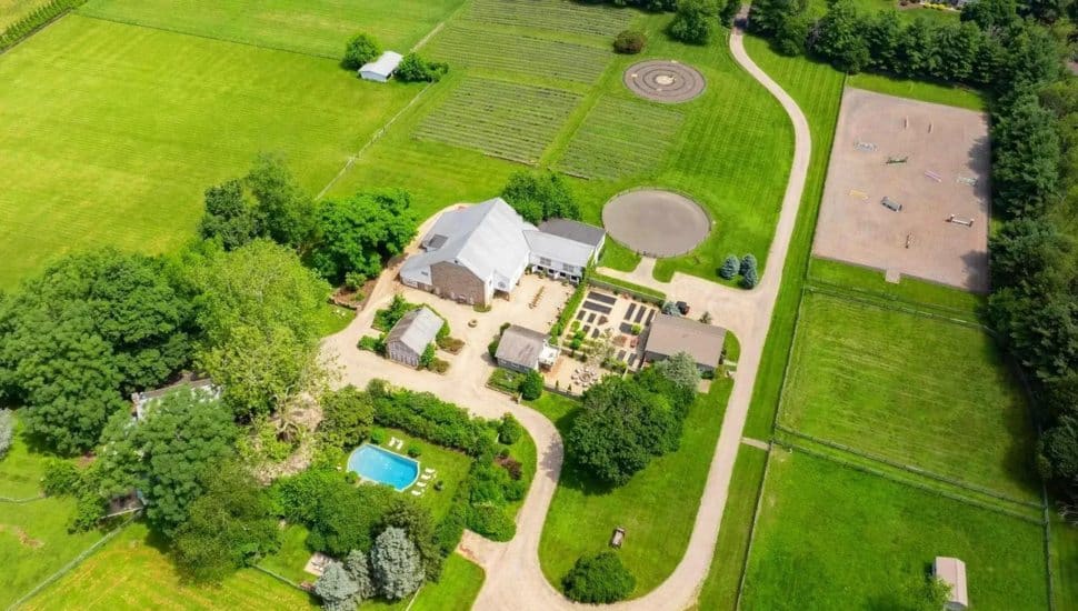 Aerial view of Yolanda Hadid's Home.