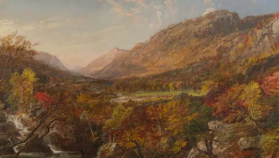 Painted autumn landscape.
