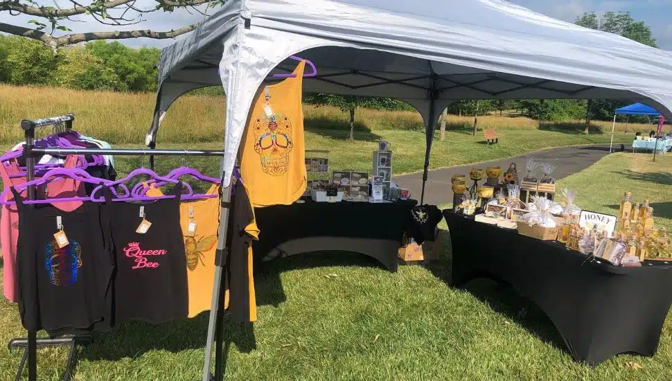 Backyard Buzz Stand at Warminster Community Park.