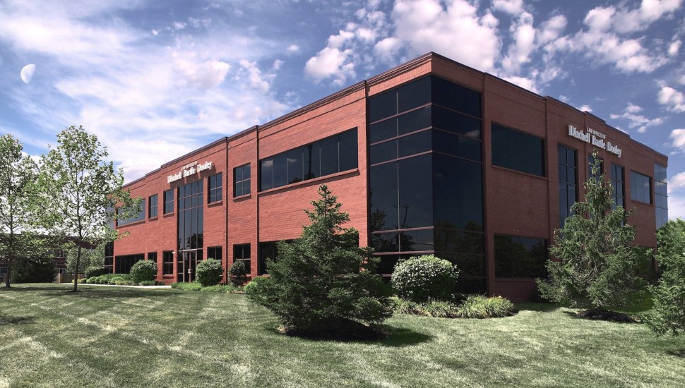 Exterior view of office building.