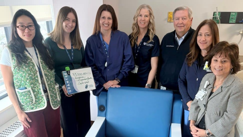Penn Medicine Health Doylestown representatives stand with a grant from FCP.