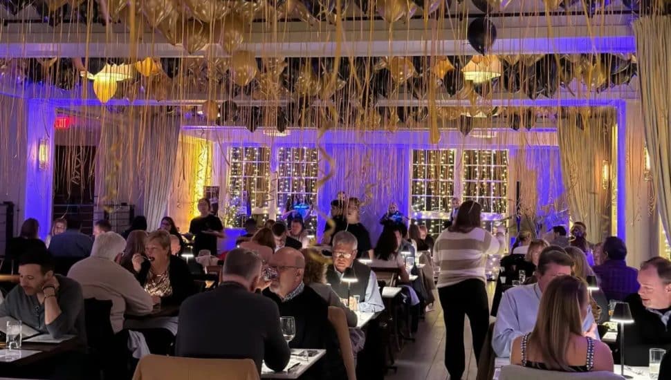 Customers dining at Stella.