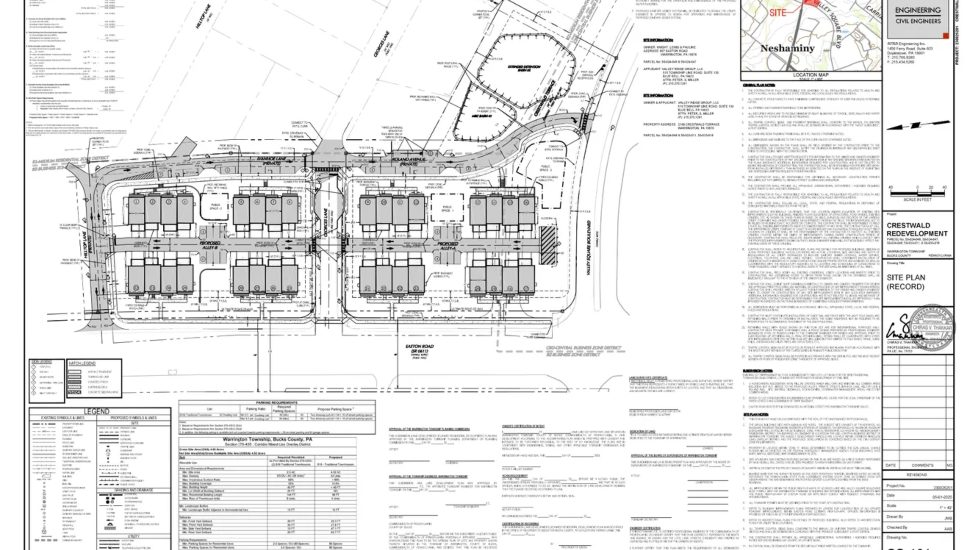 Plans for Warrington Development.