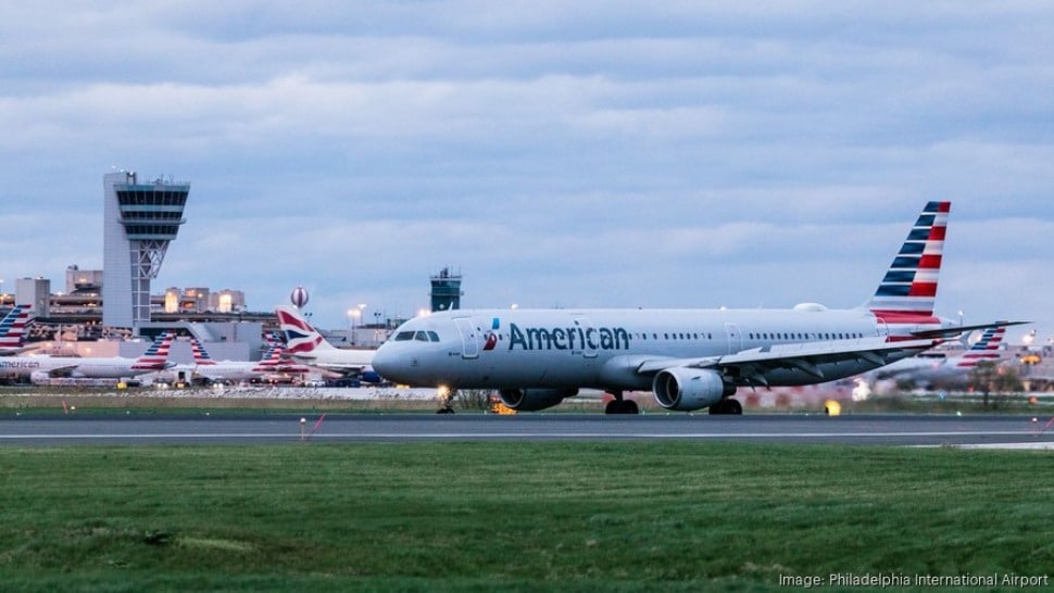 On-time flights are key to an airport's success. Here, an American Airlines aircraft parks at Philadelphia International Airport.