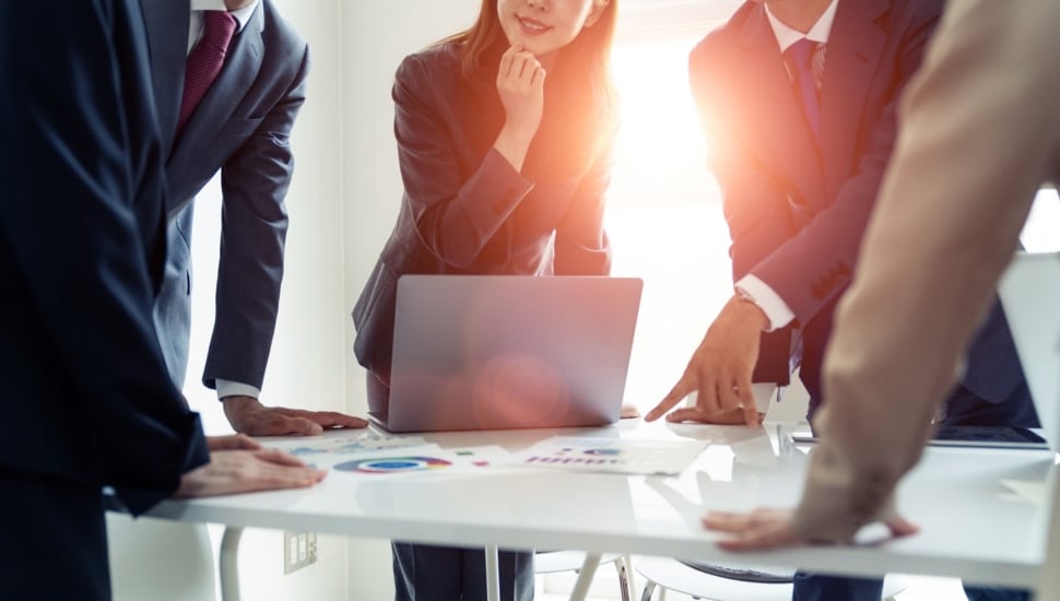 Group of businesspeople in office.