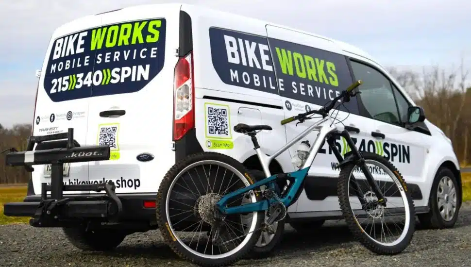 Bike Works Van with bike.