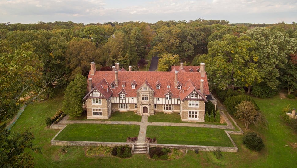 An aerial view of the Cabrini University campus.