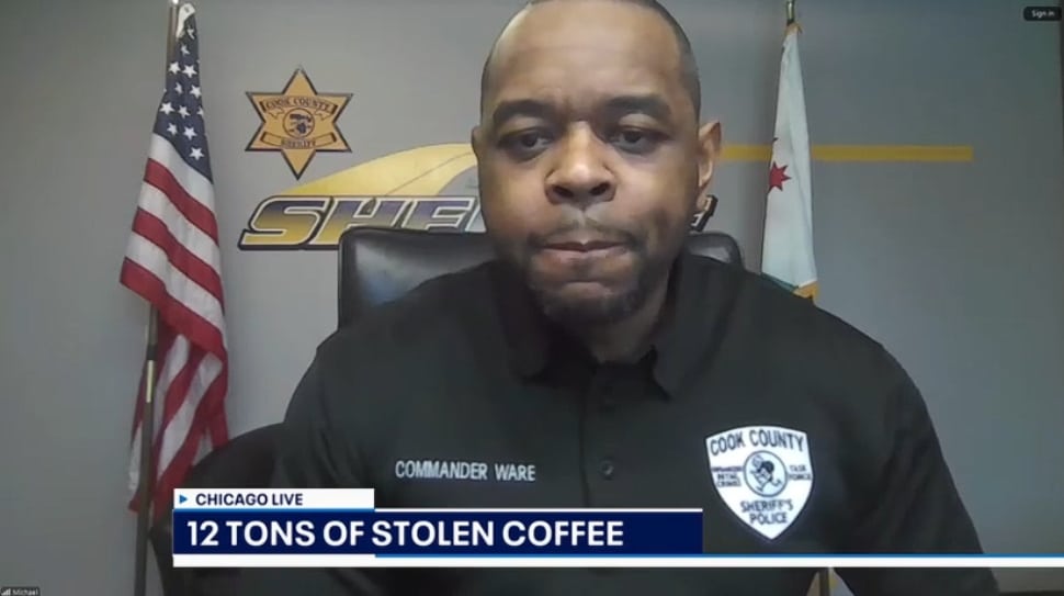 Commander Michael Ware talks about the theft of two tons of Wawa coffee.