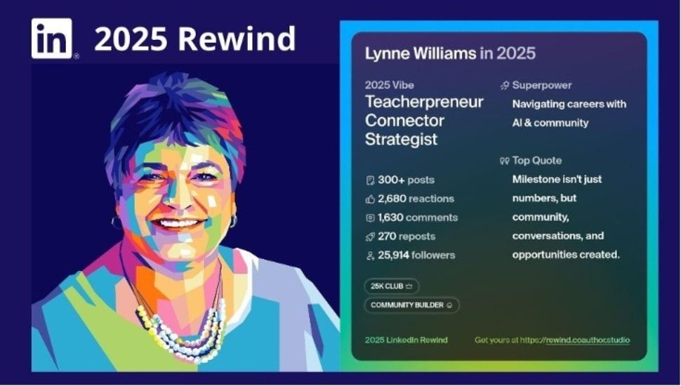 Lynne Williams' LinkedIn Rewind