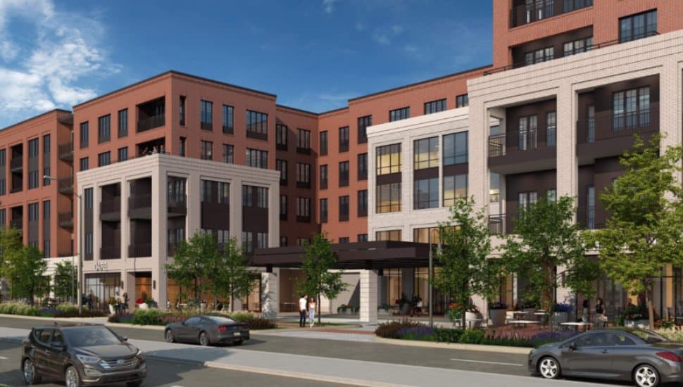 Piazza at Ardmore rendering.
