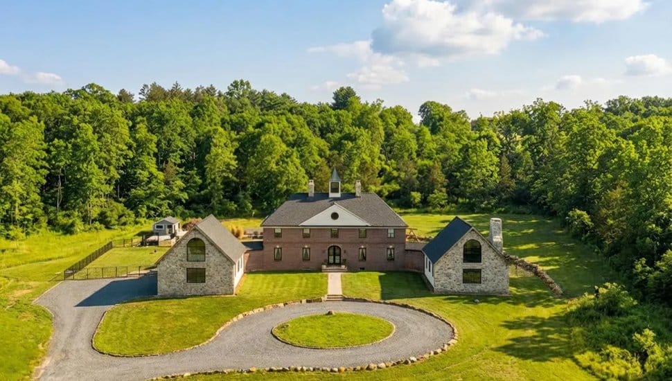 Aerial view of this Sellersville Estate.