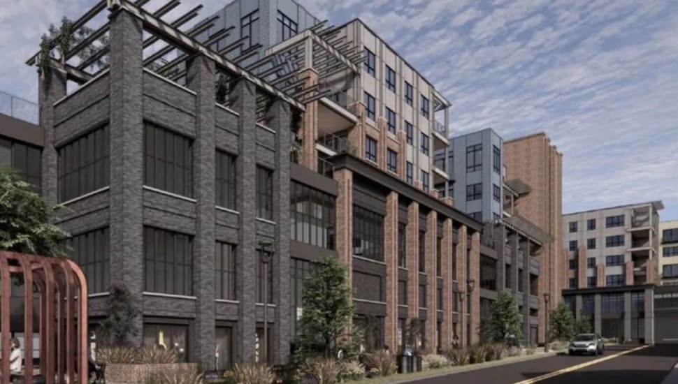 A rendering of the proposed mixed-use development in Ambler by BET Investments