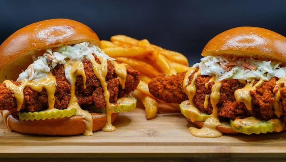 Chicken sandwiches from Iffys Hot Chicken.