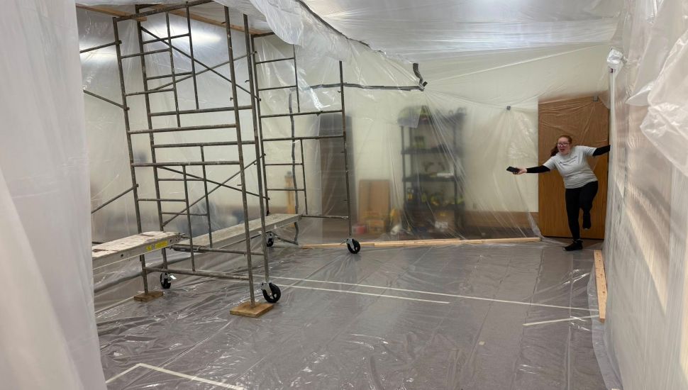 Construction in Clockwork Escapes room.