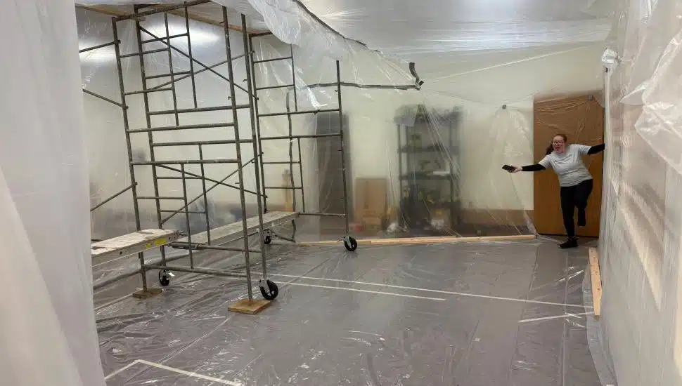 Construction in Clockwork Escapes room.