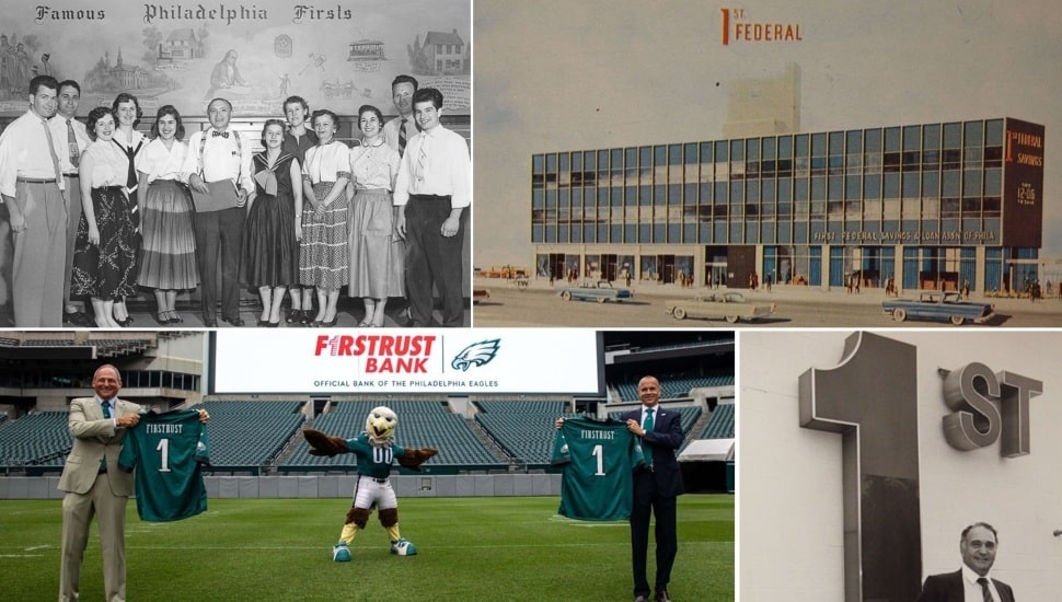 Photo collage of nearly 100-year-old bank.