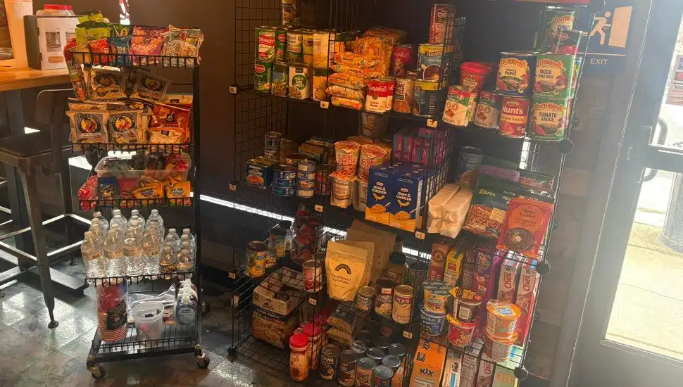 Food pantry at Giovanni’s Dillicious Pickles.