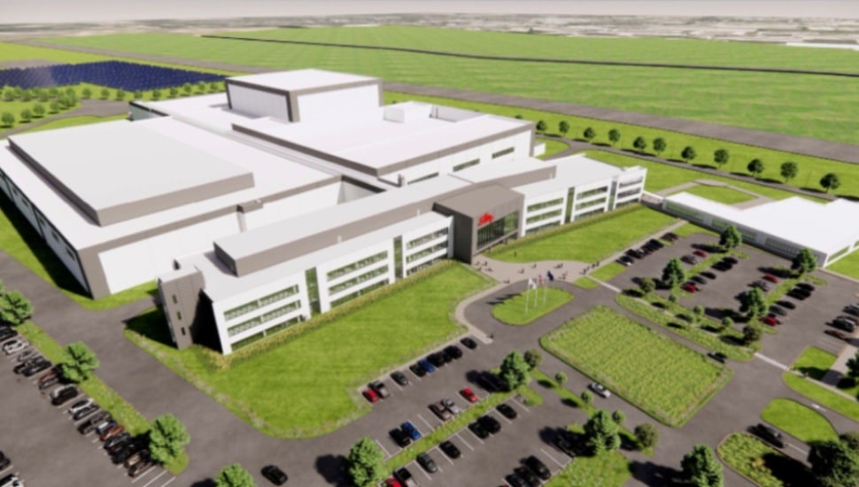 A rendering of the weight loss pharmaceutical plant.