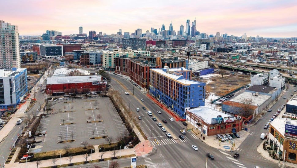 Overhead view of Center City.