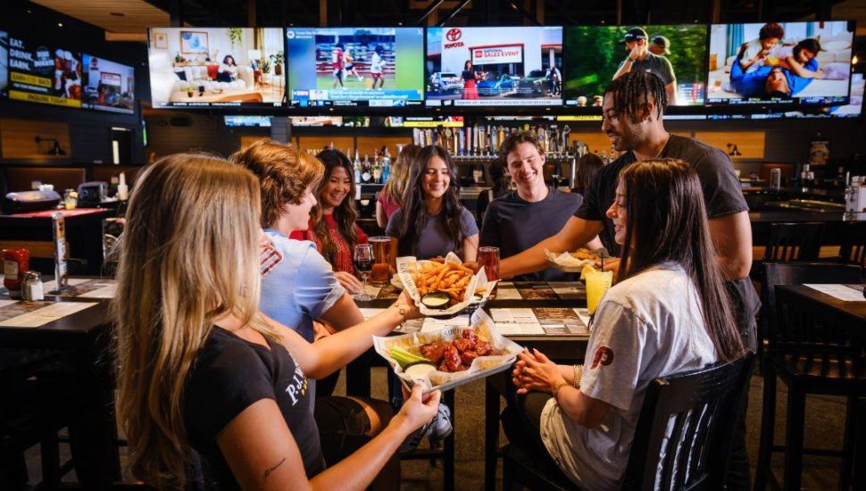 Group of people eating at P.J. Whelihan's.